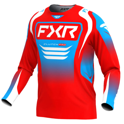 Μπλούζα motocross FXR CLUTCH MX25 RED/WHITE CYAN