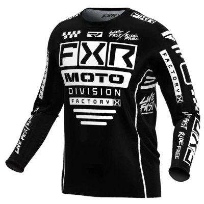 Μπλούζα motocross FXR PODIUM GLADIATOR MX24 BLACK/WHITE
