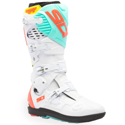 Μπότες μηχανής motocross SIDI CROSSFIRE 3 SRS WHITE/FLUO MINT/CORAL Μπότες μηχανής motocross SIDI CROSSFIRE 3 SRS WHITE/FLUO MINT/CORAL