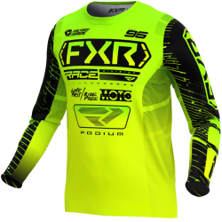 Παιδική μπλούζα motocross FXR PODIUM MX25 HIVIS/LIME/BLACK