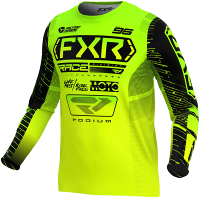 Παιδική μπλούζα motocross FXR PODIUM MX25 HIVIS/LIME/BLACK