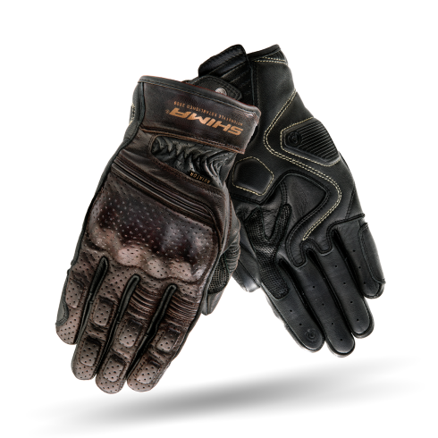 Δερμάτινα γάντια μηχανής SHIMA AVIATOR DARK BROWN