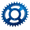 Δίσκος ποδηλάτου BURGTEC Oval Cinch Thick Thin Chainring ­Deep Blue ­32T
