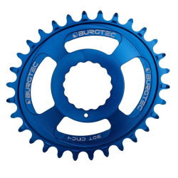 Δίσκος ποδηλάτου BURGTEC Oval Cinch Thick Thin Chainring ­Deep Blue ­32T