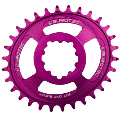Δίσκος ποδηλάτου BURGTEC Oval GXP Boost 3mm Offset Thick Thin Chainring­ 32T Purple Rain