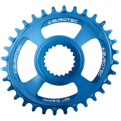 Δίσκος ποδηλάτου BURGTEC Oval Shimano Direct Mount Thick Thin Chainring - 32T - Deep Blue Δίσκος ποδηλάτου BURGTEC Oval Shimano Direct Mount Thick Thin Chainring - 32T - Deep Blue
