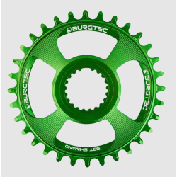 Δίσκος ποδηλάτου BURGTEC Shimano Direct Mount Thick Thin Chainring - 32T - Candy Spruce Green Δίσκος ποδηλάτου BURGTEC Shimano Direct Mount Thick Thin Chainring - 32T - Candy Spruce Green