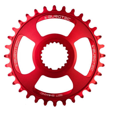 Δίσκος ποδηλάτου BURGTEC Shimano Direct Mount Thick Thin Chainring - 34T - Race Red