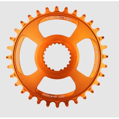 Δίσκος ποδηλάτου BURGTEC Shimano Direct Mount Thick Thin Chainring ­ 34T ­ Iron Bro Orange
