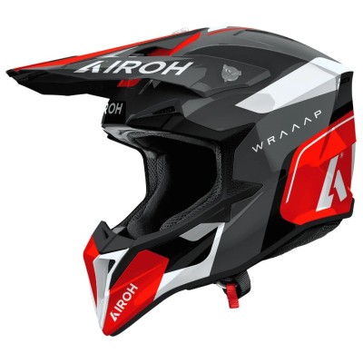 Κράνος motocross AIROH WRAAAP VISION Conquer RED Gloss