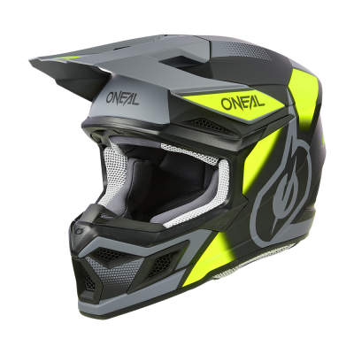 Κράνος μηχανής O'NEAL 3SERIES VISION BLACK/NEON YELLOW/GRAY V.24