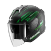 Κράνος μηχανής SHARK SKWAL i3 JET LIGHT-BLUR MAT BLACK/GREEN thumb