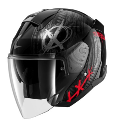 Κράνος μηχανής SHARK SKWAL JET SHIEVER BLACK/RED
