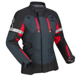 Γυναικείο μπουφάν μηχανής BERING HALIFAX BLACK/ANTHRACITE/RED Γυναικείο μπουφάν μηχανής BERING HALIFAX BLACK/ANTHRACITE/RED