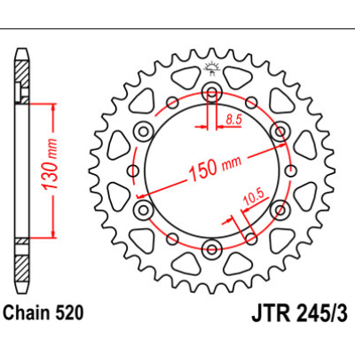 Γρανάζι κίνησης JTR245/3,47 