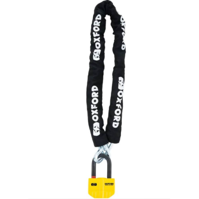 Αντικλεπτική αλυσίδα με κλειδαριά OXFORD Boss Alarm 14mmx12mm - 1.2Μ  Yellow