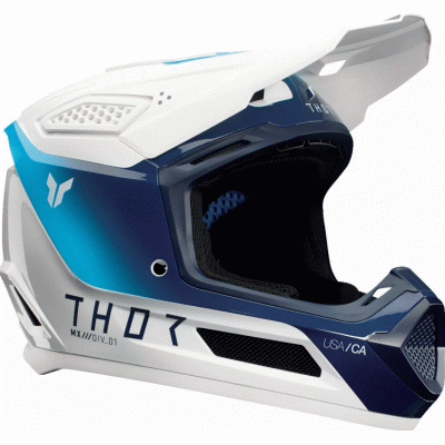 Κράνος μηχανής THOR FLEET STORM WHITE/NAVY
