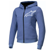 Γυναικείο φούτερ μοτοσυκλέτας ALPINESTARS Stella Chrome v2 BLUE VIOLET/WHT thumb