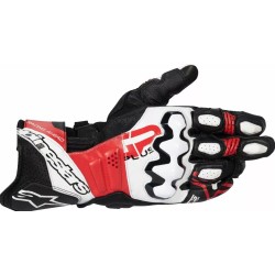 Δερμάτινα γάντια μηχανής ALPINESTARS GP+ R V3 LTHR BK/WT/BRT RD