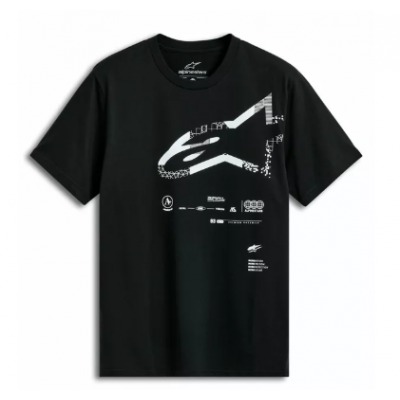 Κοντομάνικο μπλουζάκι ALPINESTARS CSF GEOGRAFICA BLACK 