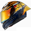 Κράνος μηχανής NEXX X.R3R GLITCH RACER ORANGE BLUE thumb