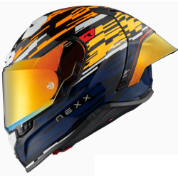 Κράνος μηχανής NEXX X.R3R GLITCH RACER ORANGE BLUE
