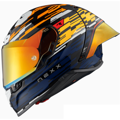 Κράνος μηχανής NEXX X.R3R GLITCH RACER ORANGE BLUE Κράνος μηχανής NEXX X.R3R GLITCH RACER ORANGE BLUE