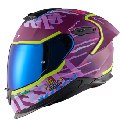 Κράνος μηχανής NEXX Y100R URBANGRAM AUBERGINE MATT