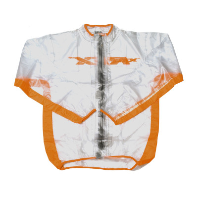 Παιδικό αδίαβροχο μπουφάν μηχανής RFX Sport XL (12-14) Clear/Orange