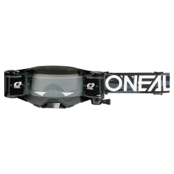 Μάσκα motocross O`NEAL B-33 ROLL OFF ICTUS BLACK/WHITE - CLEAR