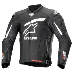 Δερμάτινο μπουφάν μηχανής ALPINESTARS GP PLUS R V4 RIDEKNIT BLACK/WHITE