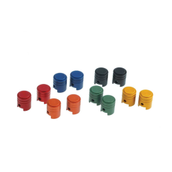 Καπάκια βαλβίδων αλουμινίου RFX Sport RR 250 2T RACING (Piston/Black) - 2 τμχ