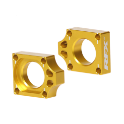 Ρυθμιστής πίσω άξονα RFX Pro Rear Axle Adjuster Blocks (Yellow) - Suzuki RMZ250/450 04-25 Ρυθμιστής πίσω άξονα RFX Pro Rear Axle Adjuster Blocks (Yellow) - Suzuki RMZ250/450 04-25