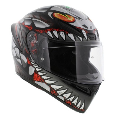 Κράνος μηχανής K1 S E2206 - LYZARD MATT BLACK/GREY/RED Κράνος μηχανής K1 S E2206 - LYZARD MATT BLACK/GREY/RED