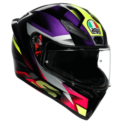 Κράνος μηχανής K1 S E2206 - FASTLAP BLACK/PURPLE/PINK Κράνος μηχανής K1 S E2206 - FASTLAP BLACK/PURPLE/PINK