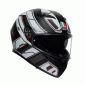 Κρ΄ανος μηχανής AGV K3 - RIVIA MATT BLACK/WHITE thumb