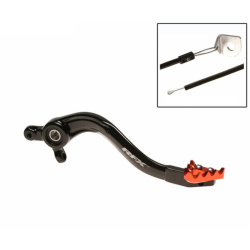 Μανέτα φρένου μηχανής πίσω RFX Pro ST Rear Brake Lever (Black/Orange) - KTM SX85