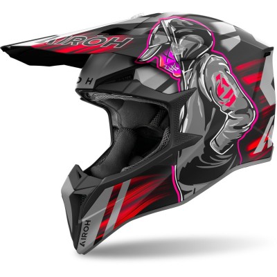 Κράνος motocross AIROH WRAAAP CYBER RED MATT
