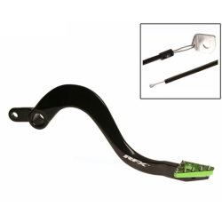 Μανέτα φρένου μηχανής πίσω RFX Pro ST Rear Brake Lever (Black/Green) - Kawasaki KXF450 06-25