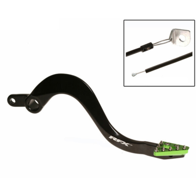 Μανέτα φρένου μηχανής πίσω RFX Pro ST Rear Brake Lever (Hard Anodised Black/Green) KXF 250 05-20