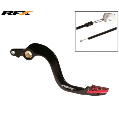 Μανέτα φρένου μηχανής πίσω RFX Pro ST Rear Brake Lever (Hard Anodised Black/Red) - Honda CR250