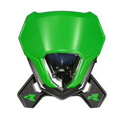 Προβολέας μοτοσυκλέτας RACETECH V-FACE 2.0 LED Headlight (Black/Green)