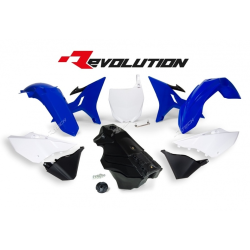 Κιτ πλαστικών RACETECH Revolution Plastic Kit + Gas Tank (Blue/White/Black) Yamaha YZ125/250 02-19
