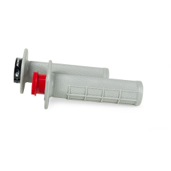 Χειρολαβές μοτοσυκλέτας RACETECH R20 Lock On Grips Half Waffle BETA 21 (Grey)