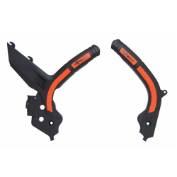 Προστασία πλαισίου μοτοσυκλέτας RACETECH Bi-material Frame Guard Black/Orange KTM 19-22