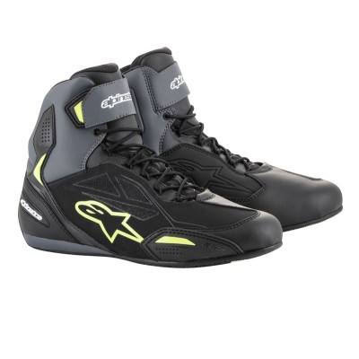 Μποτάκια μηχανής ALPINESTARS FASTER-3 DRYSTAR BLACK YELLOW FLUO