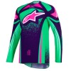 Μπλούζα motocross Alpinestars TECHSTAR NOMUR PURPLE/GREEN/PINK 
