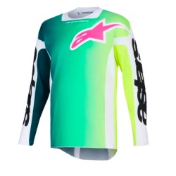 Μπλούζα motocross Alpinestars Racer Portl GREEN/WHITE/BLACK