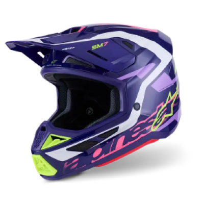 Κράνος μηχανής ALPINESTARS SM7 DEED PURPLE/PINK