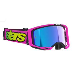 Μάσκα motocross ALPINESTARS VISION 8 VISTA PINK/YELLOW MIRROR-BLUE